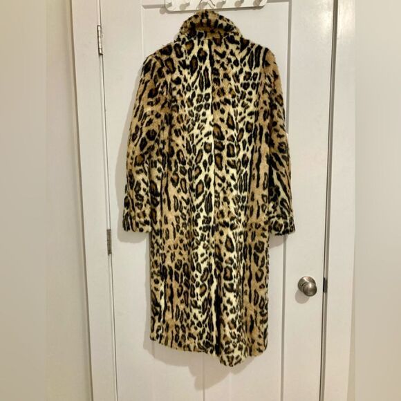 Free People x Anna Sui Faux Leopard Coat XS - Picture 9 of 9